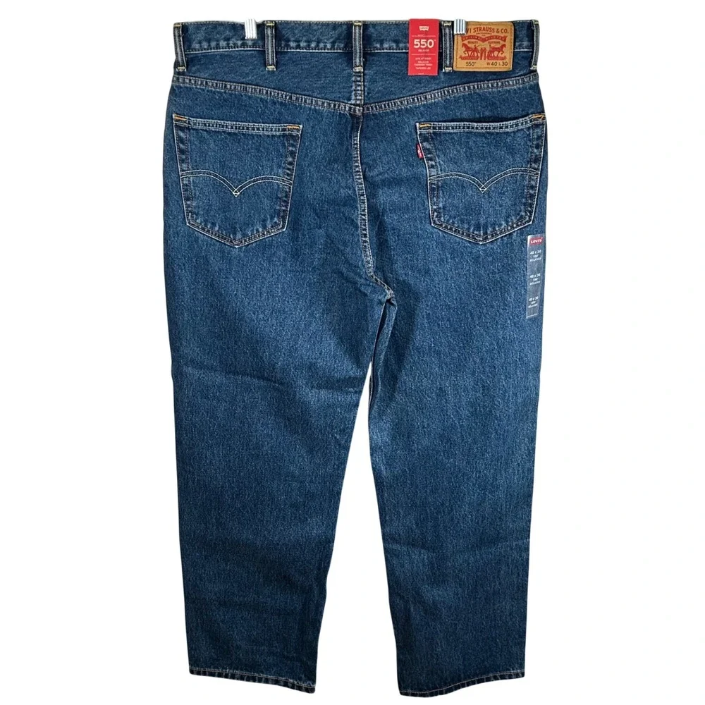 Levis 550 Relaxed Fit Tapered Leg Jeans Mens 40x30 Medium Wash Denim 00550-4886